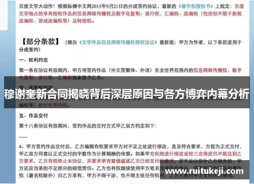 穆谢奎新合同揭晓背后深层原因与各方博弈内幕分析